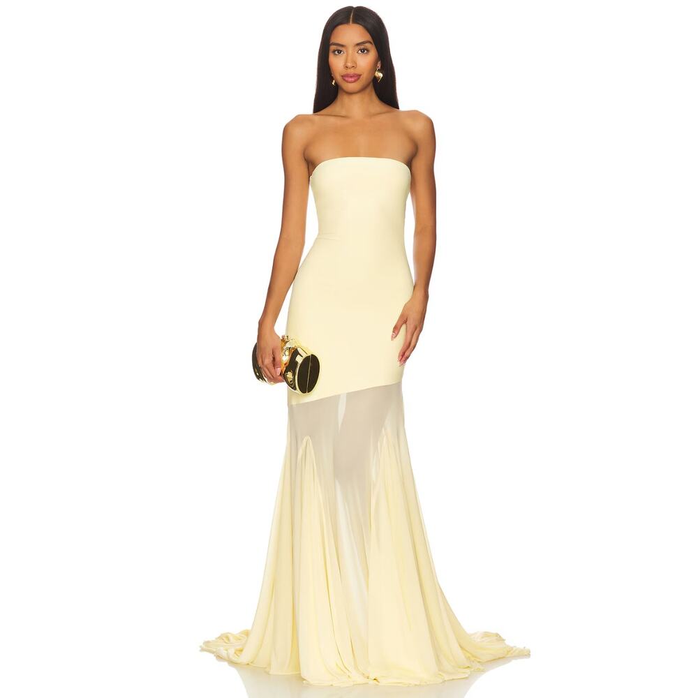 Deme by Gabriella Dahlia Gown in Butter Yellow Women's Small Prom Wedding